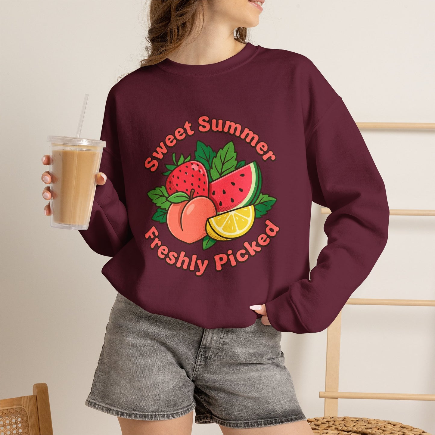 Sweet Summer Freshly Picked Unisex Heavy Blend™ Crewneck Sweatshirt