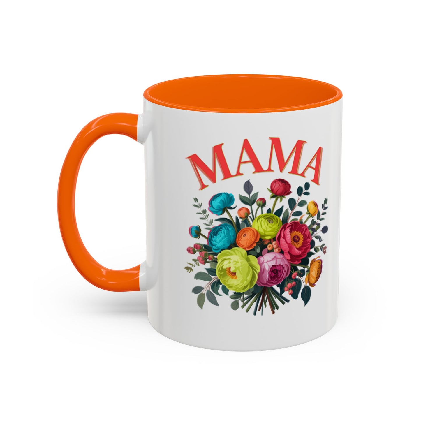 Mama Floral Coffee Mug – Mother's Day Bouquet Accent Mug (11/15oz)