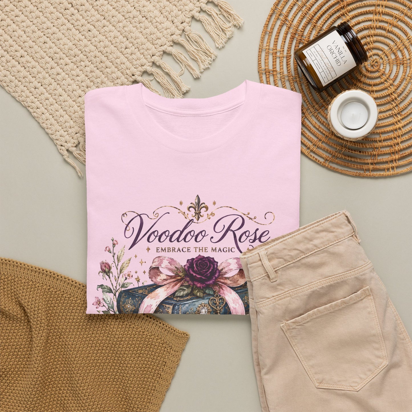 Voodoo Rose Louisiana Stacked Books Tee