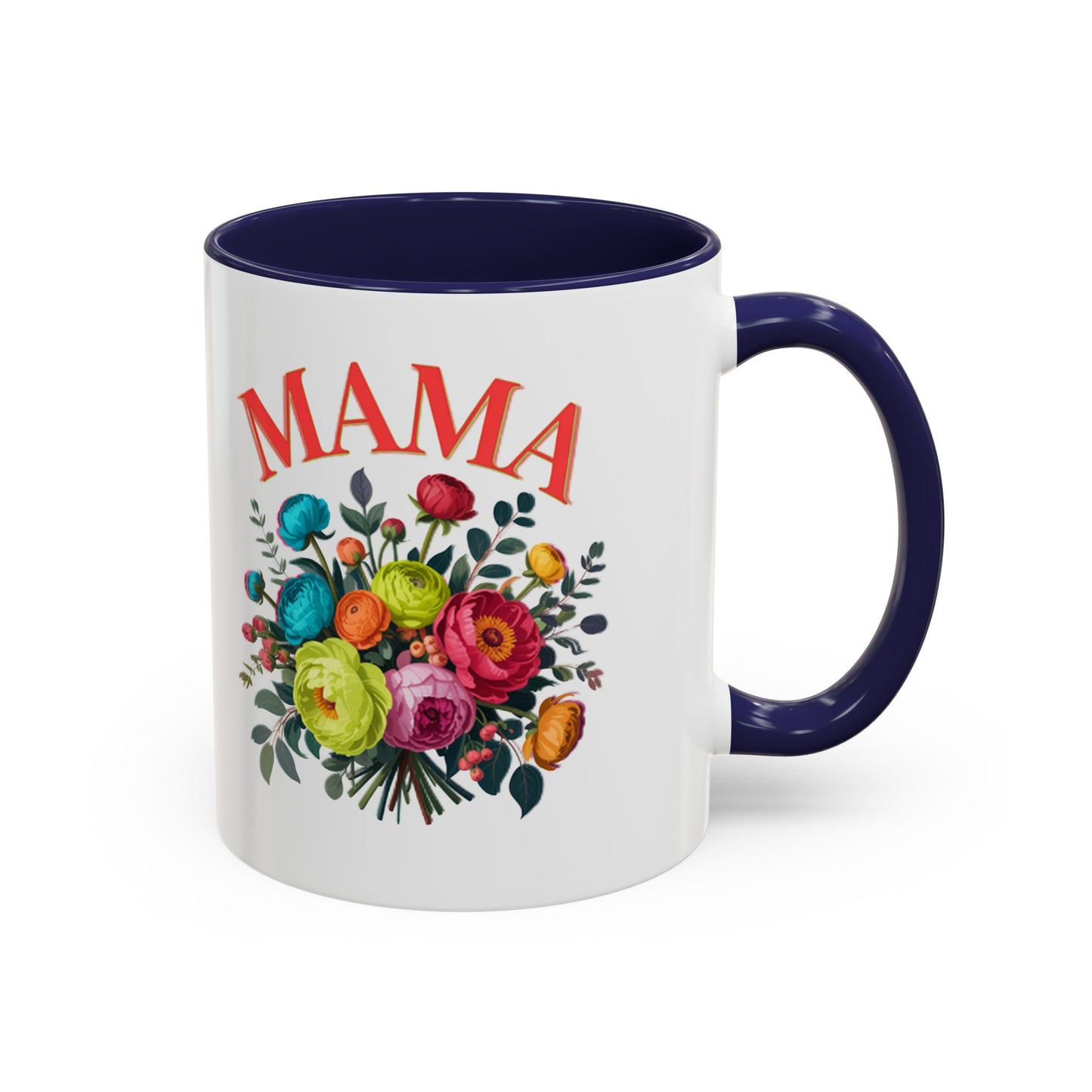Mama Floral Coffee Mug – Mother's Day Bouquet Accent Mug (11/15oz)