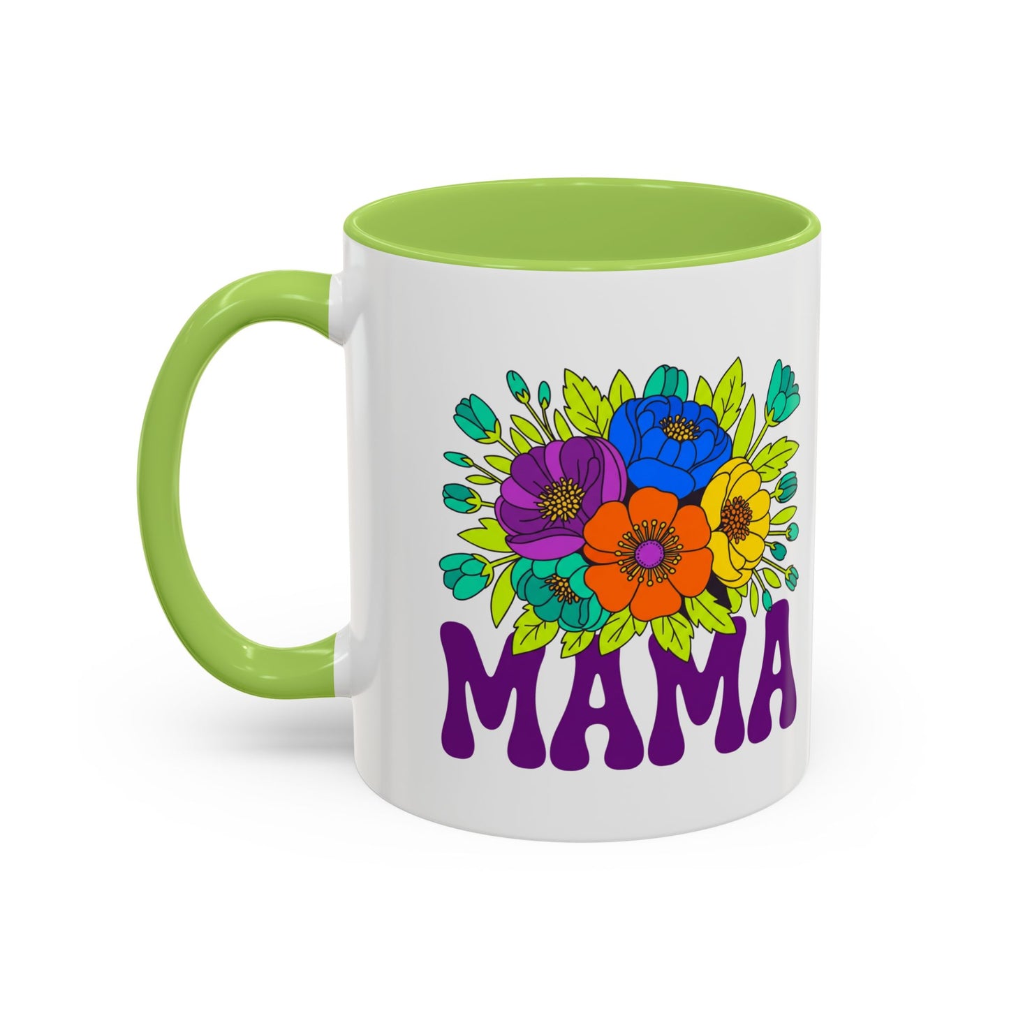 Mama Floral Coffee Mug Accent 11/15oz