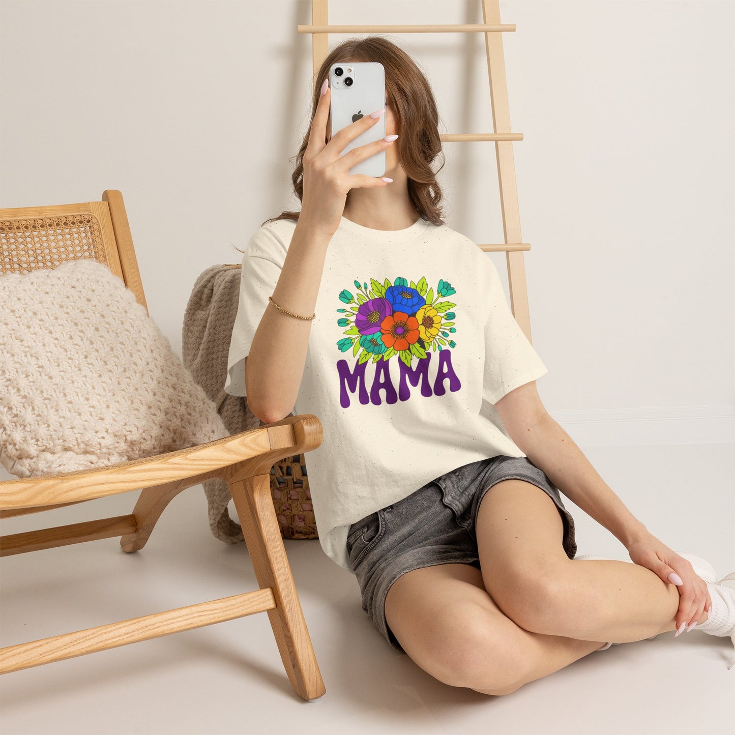 Mama Floral T-Shirt Feminine Floral Mother Tee for Mom Gifts
