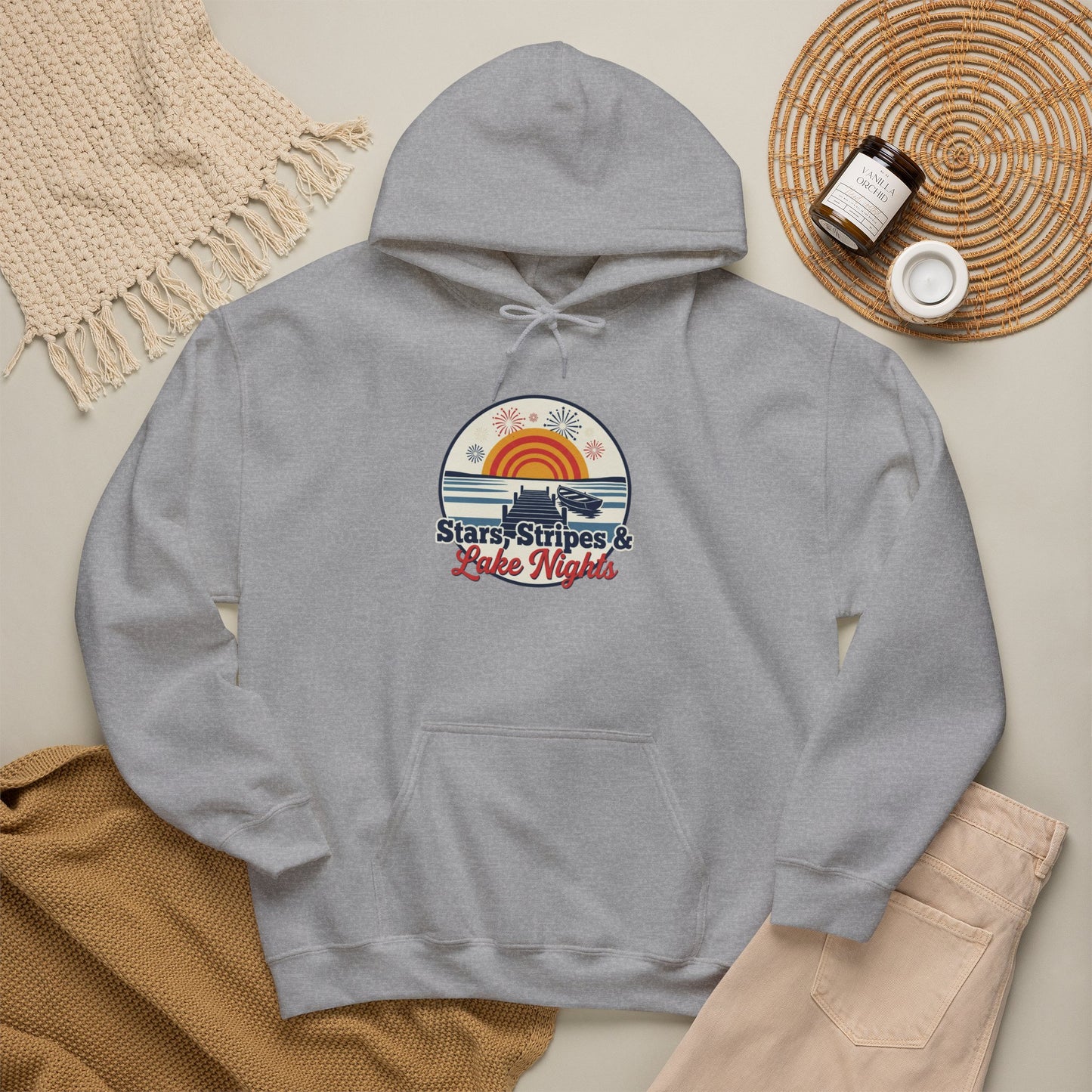 Stars, Stripes, & Lake Nights Heavy Blend™ Hooded Sweatshirt