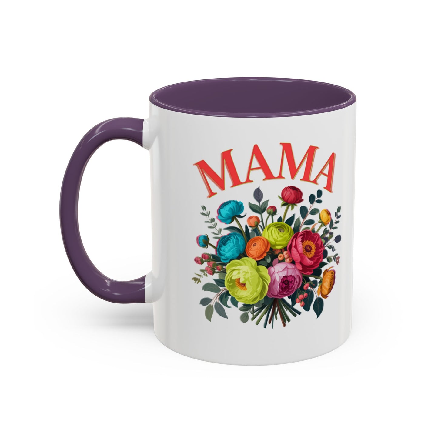 Mama Floral Coffee Mug – Mother's Day Bouquet Accent Mug (11/15oz)