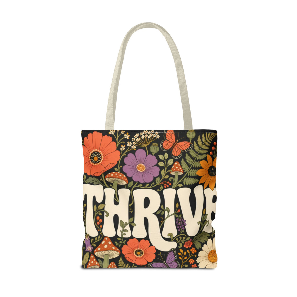 THRIVE Book Club Floral Books Tote Bag — Vintage Garden Print AOP