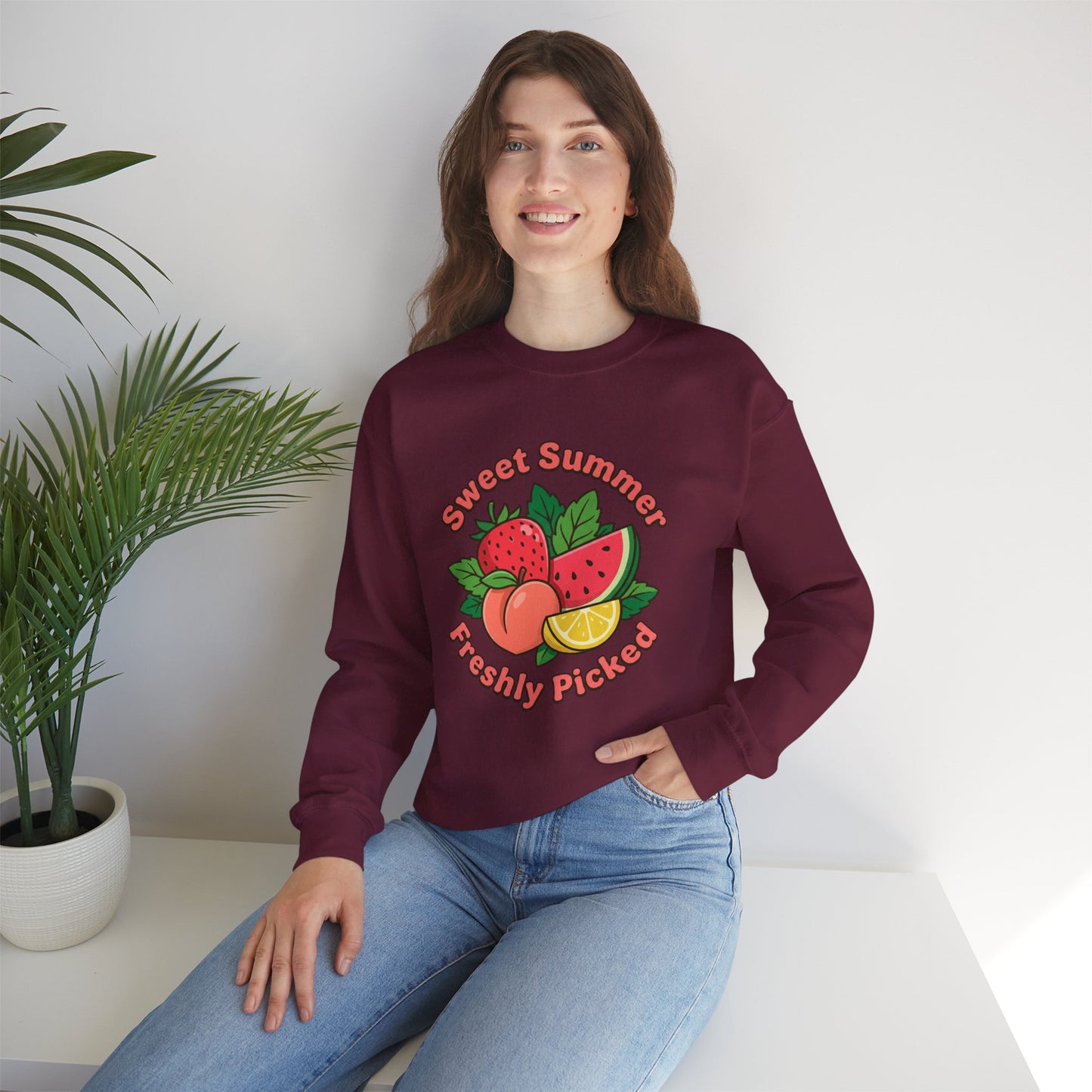 Sweet Summer Freshly Picked Unisex Heavy Blend™ Crewneck Sweatshirt