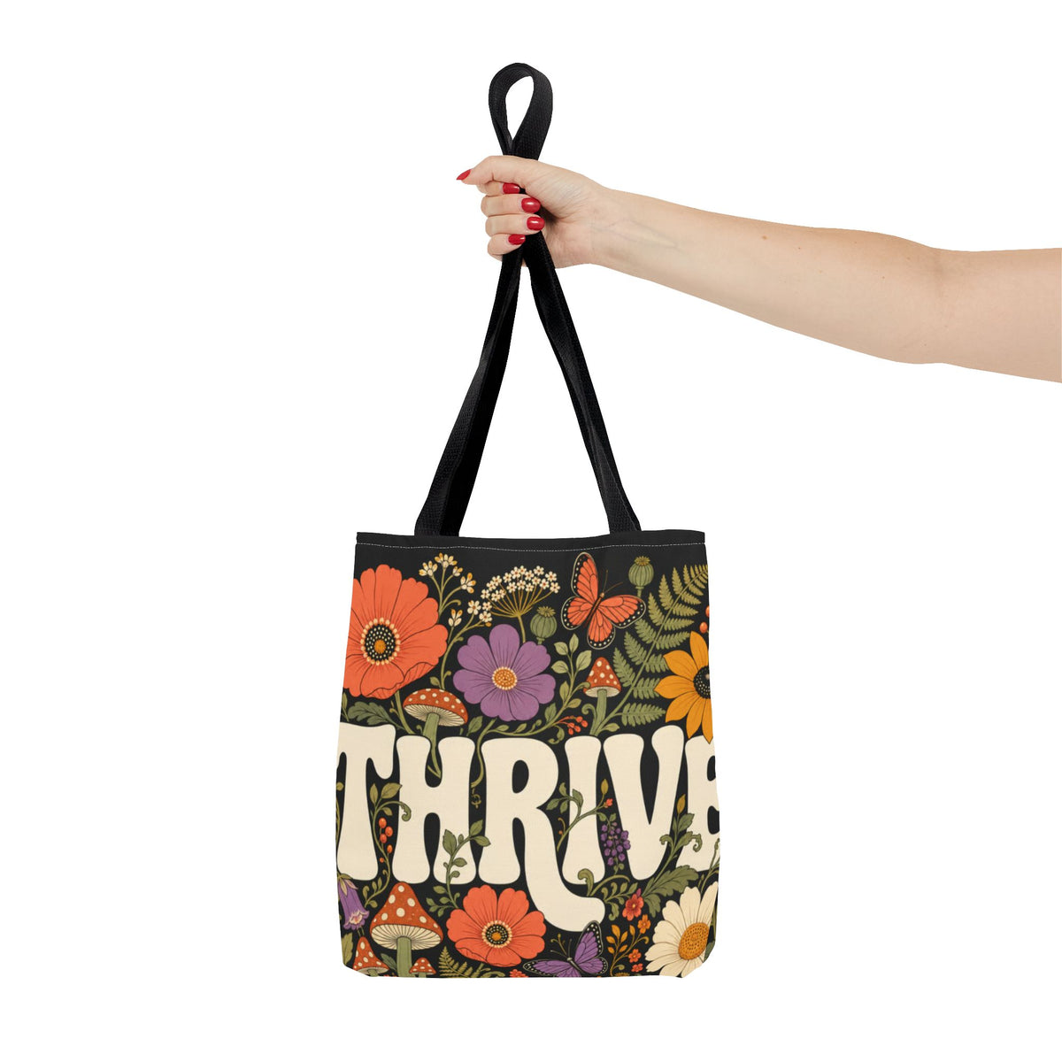 THRIVE Book Club Floral Books Tote Bag — Vintage Garden Print AOP