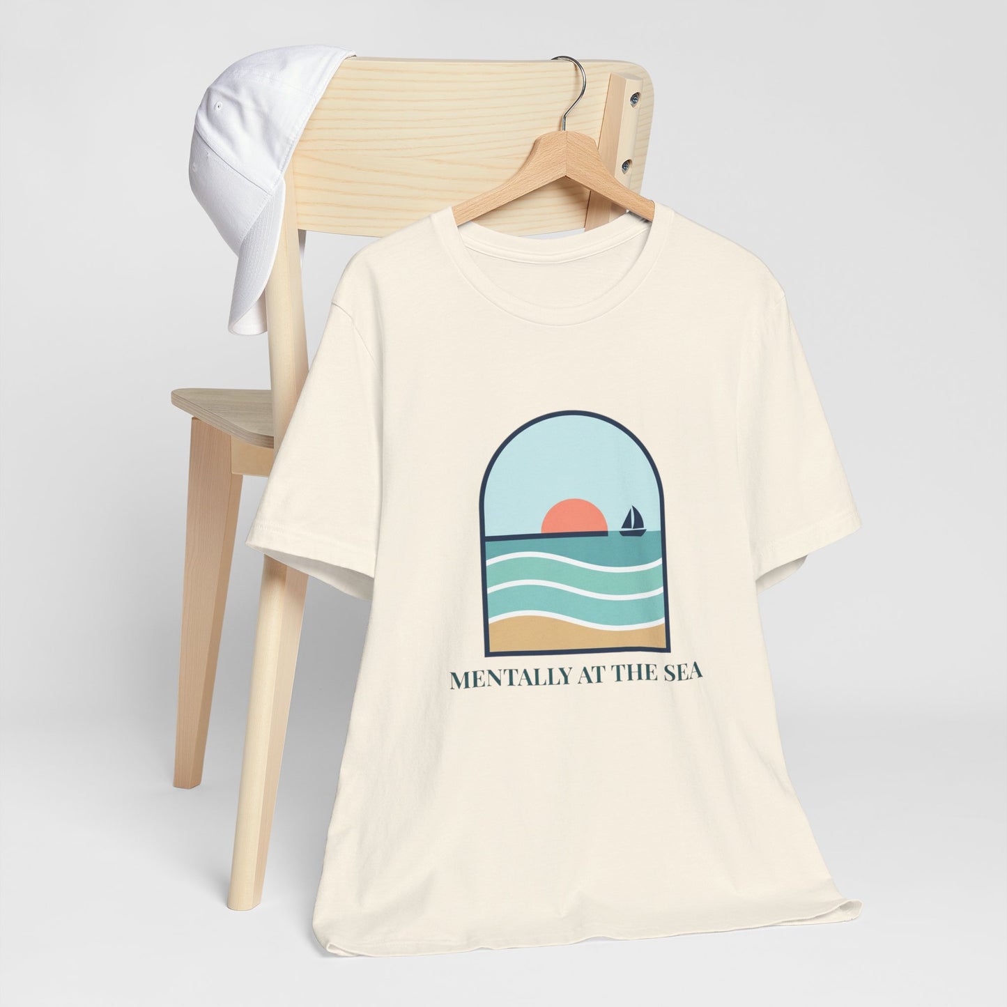 Mentally at the Sea Tee | Coastal Aesthetic, pastel blue seafoam