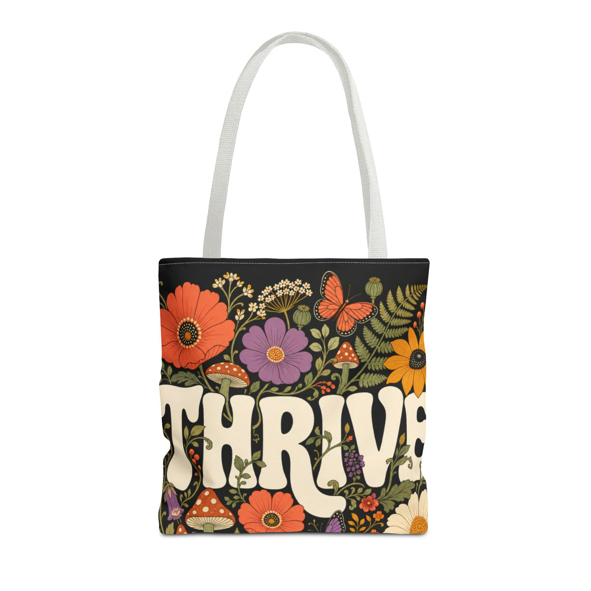 THRIVE Book Club Floral Books Tote Bag — Vintage Garden Print AOP