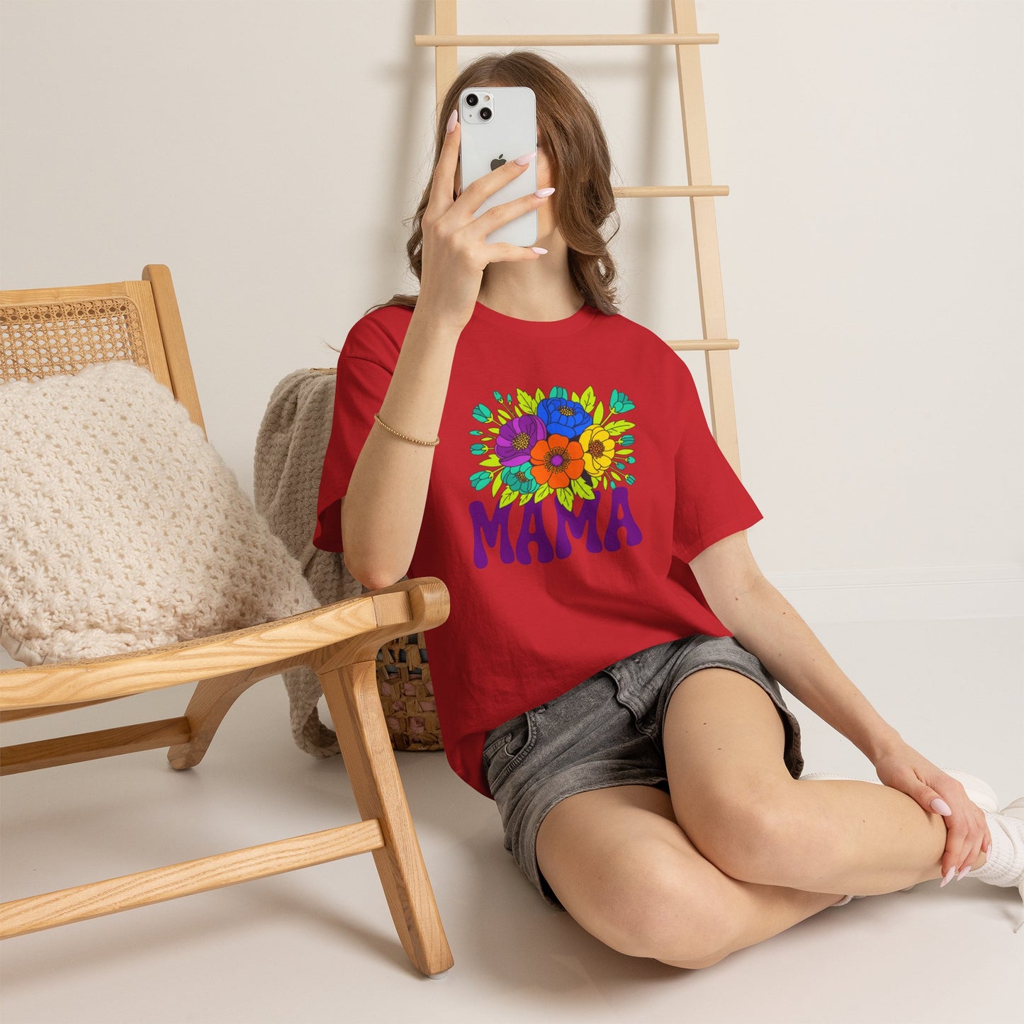 Mama Floral T-Shirt Feminine Floral Mother Tee for Mom Gifts