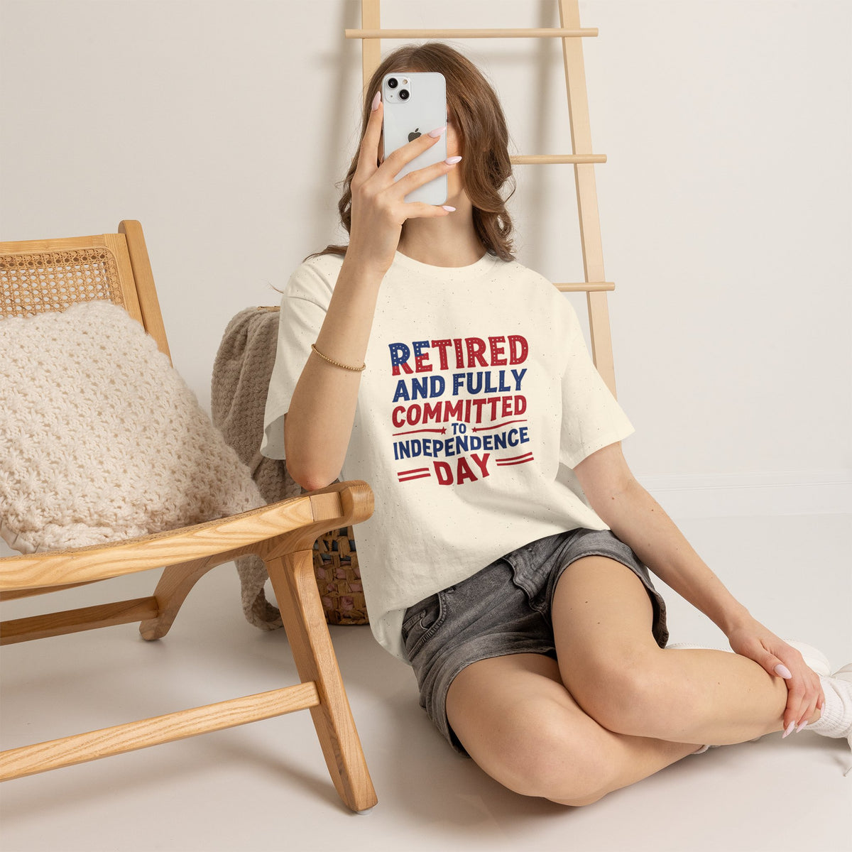 Retired and Fully Committed to Independence Day T-Shirt