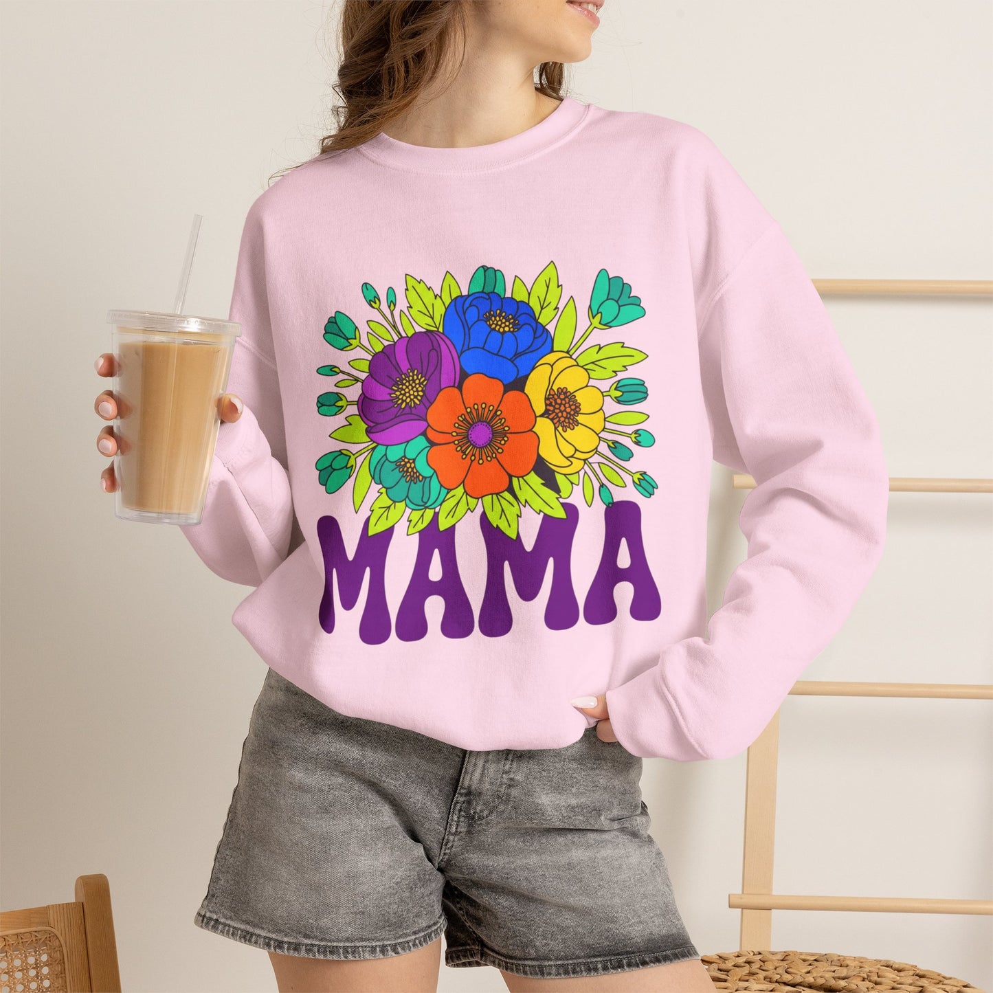 Mama Floral Sweatshirt — Cozy Mother's Day Crewneck