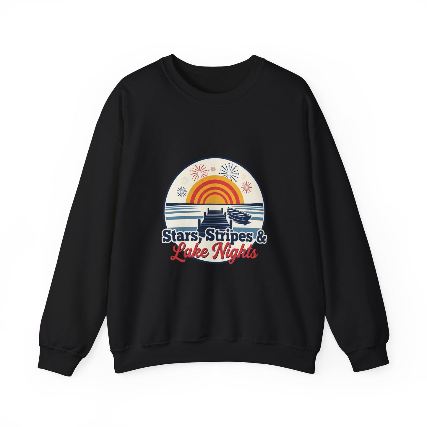 Stars, Stripes, & Lake Nights Unisex Heavy Blend™ Crewneck Sweatshirt
