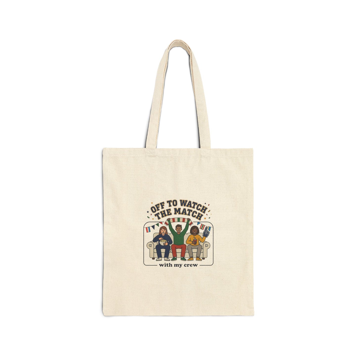 Off to Watch the Match Tote Bag | soccer watch party, country colors