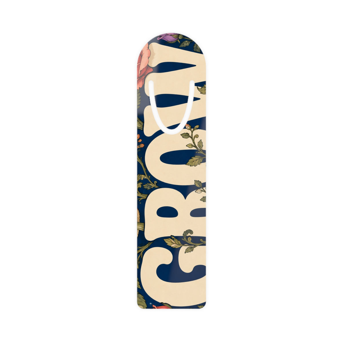 GROW Book Club Floral Tea Party Bookmark — Vintage Teacup & Blossom Metal Bookmark