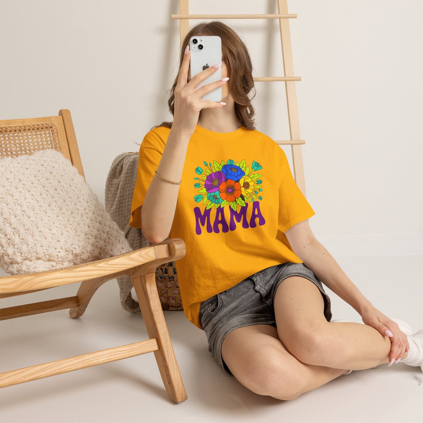Mama Floral T-Shirt Feminine Floral Mother Tee for Mom Gifts