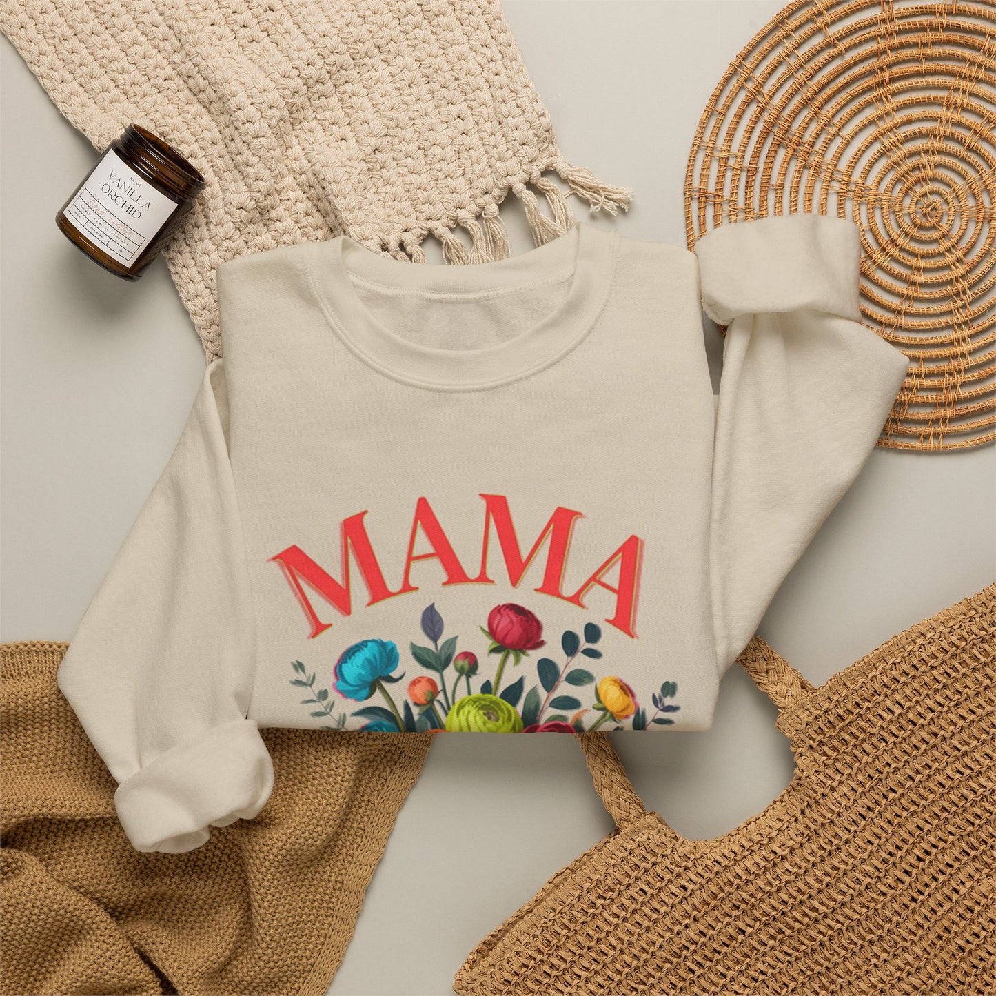Mama Floral Sweatshirt Cozy Mother’s Day Crewneck