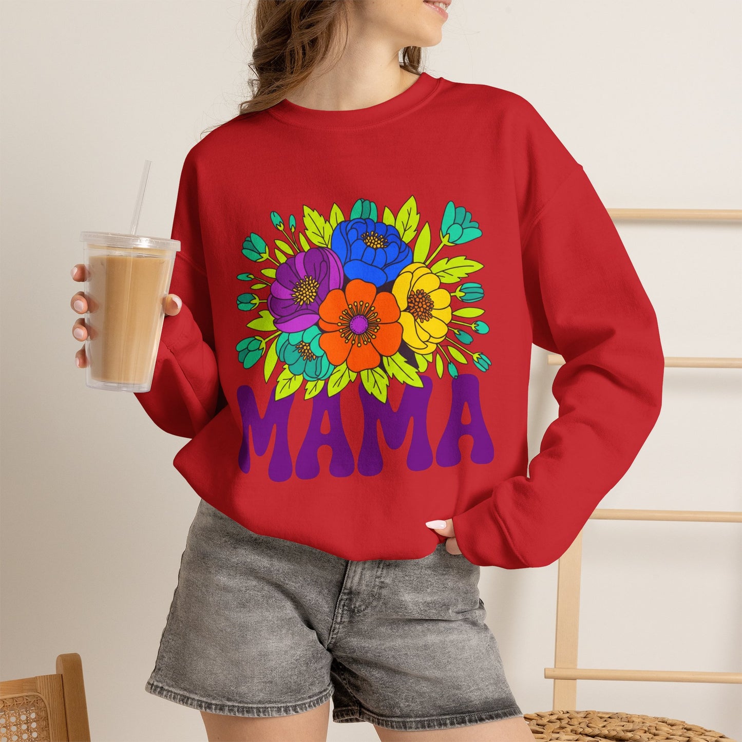 Mama Floral Sweatshirt — Cozy Mother's Day Crewneck