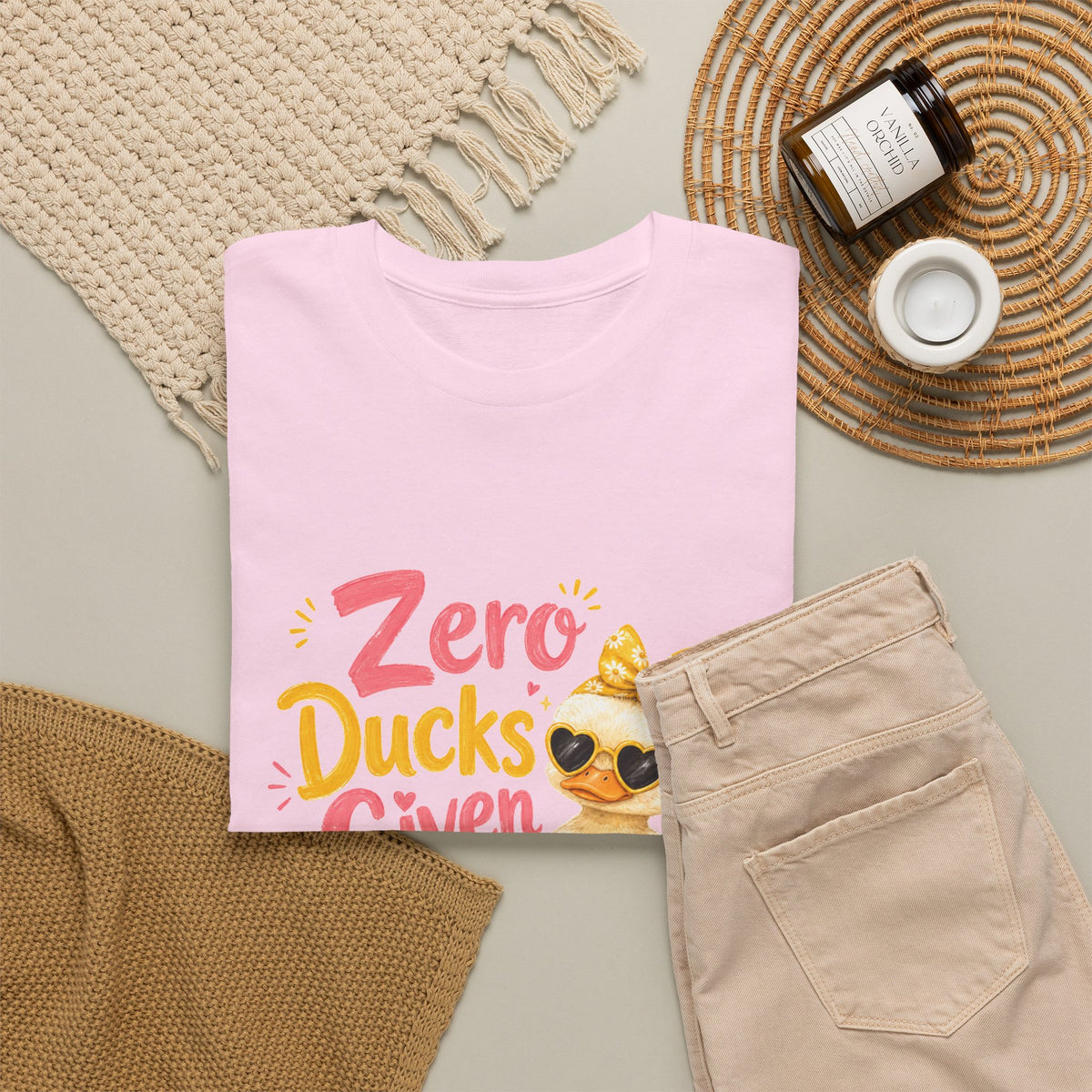 Zero Ducks Given T-Shirt | Cute Duck, Sunflowers, Funny Phrase