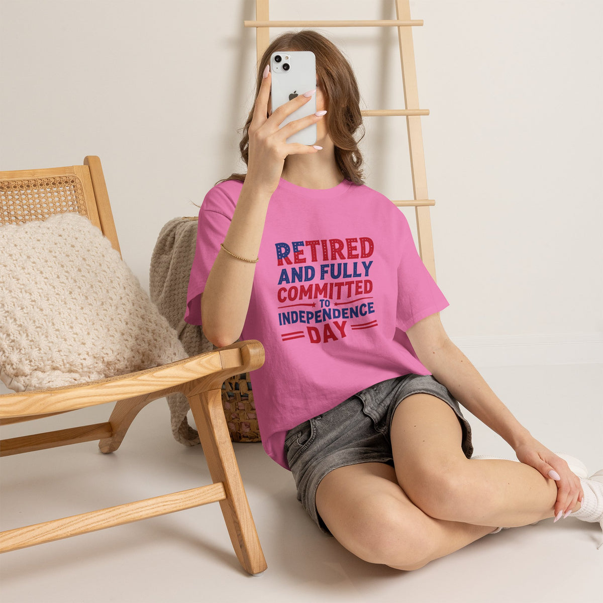 Retired and Fully Committed to Independence Day T-Shirt