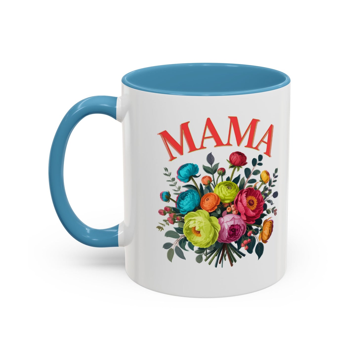 Mama Floral Coffee Mug – Mother's Day Bouquet Accent Mug (11/15oz)