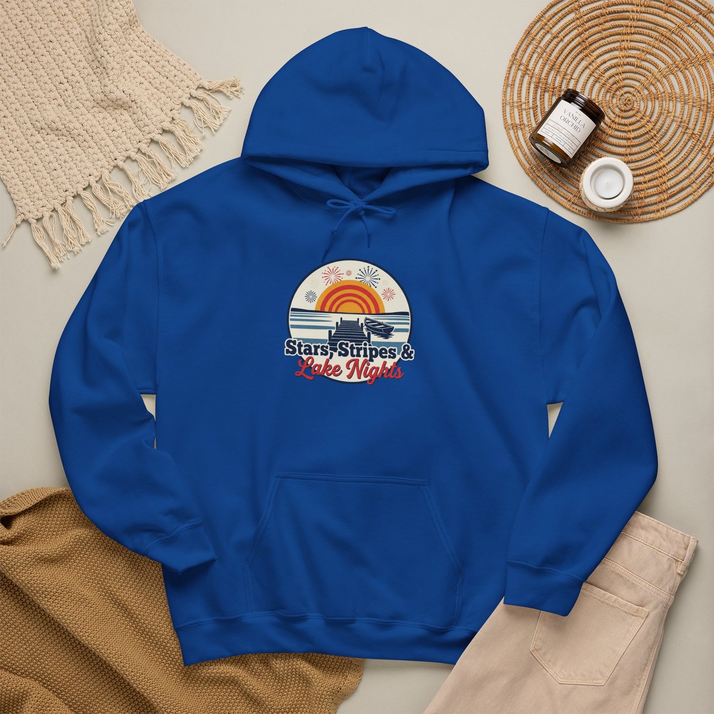 Stars, Stripes, & Lake Nights Heavy Blend™ Hooded Sweatshirt