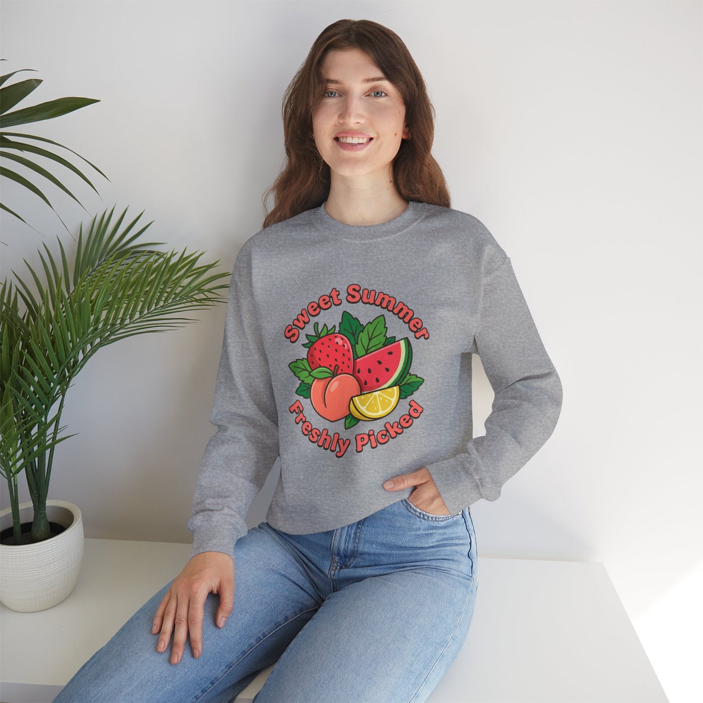 Sweet Summer Freshly Picked Unisex Heavy Blend™ Crewneck Sweatshirt