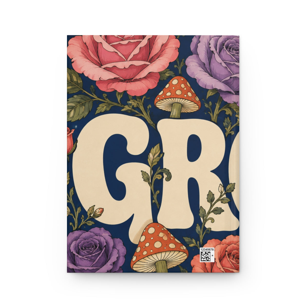 GROW Book Club Floral Tea & Books Hardcover Journal — Vintage Botanical Notebook