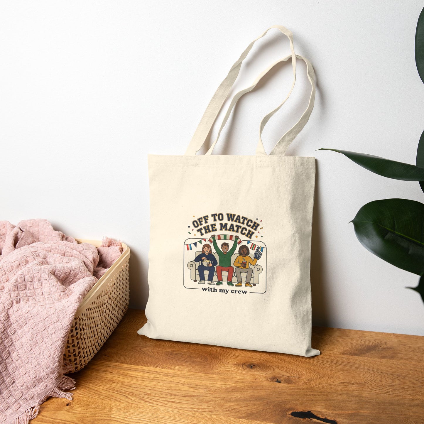 Off to Watch the Match Tote Bag | soccer watch party, country colors
