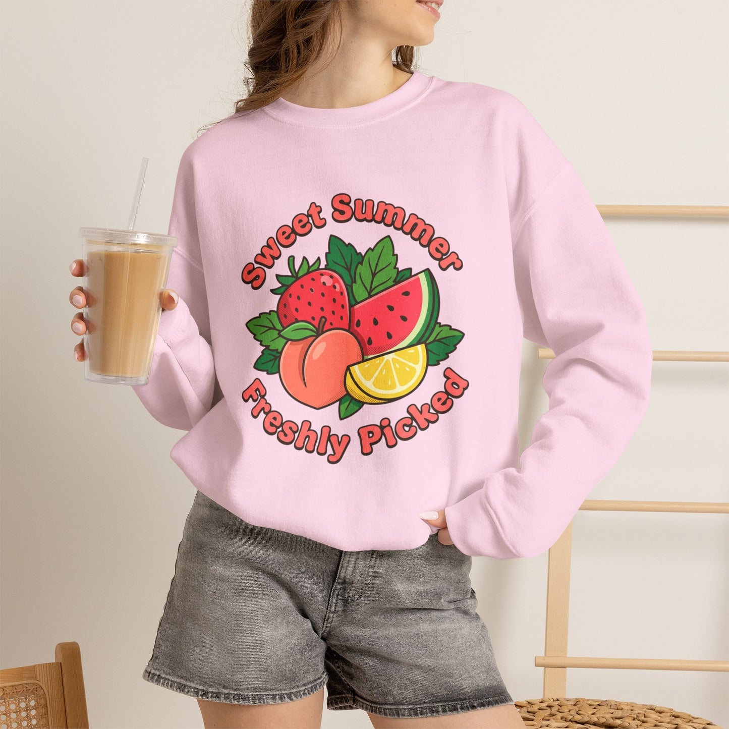 Sweet Summer Freshly Picked Unisex Heavy Blend™ Crewneck Sweatshirt