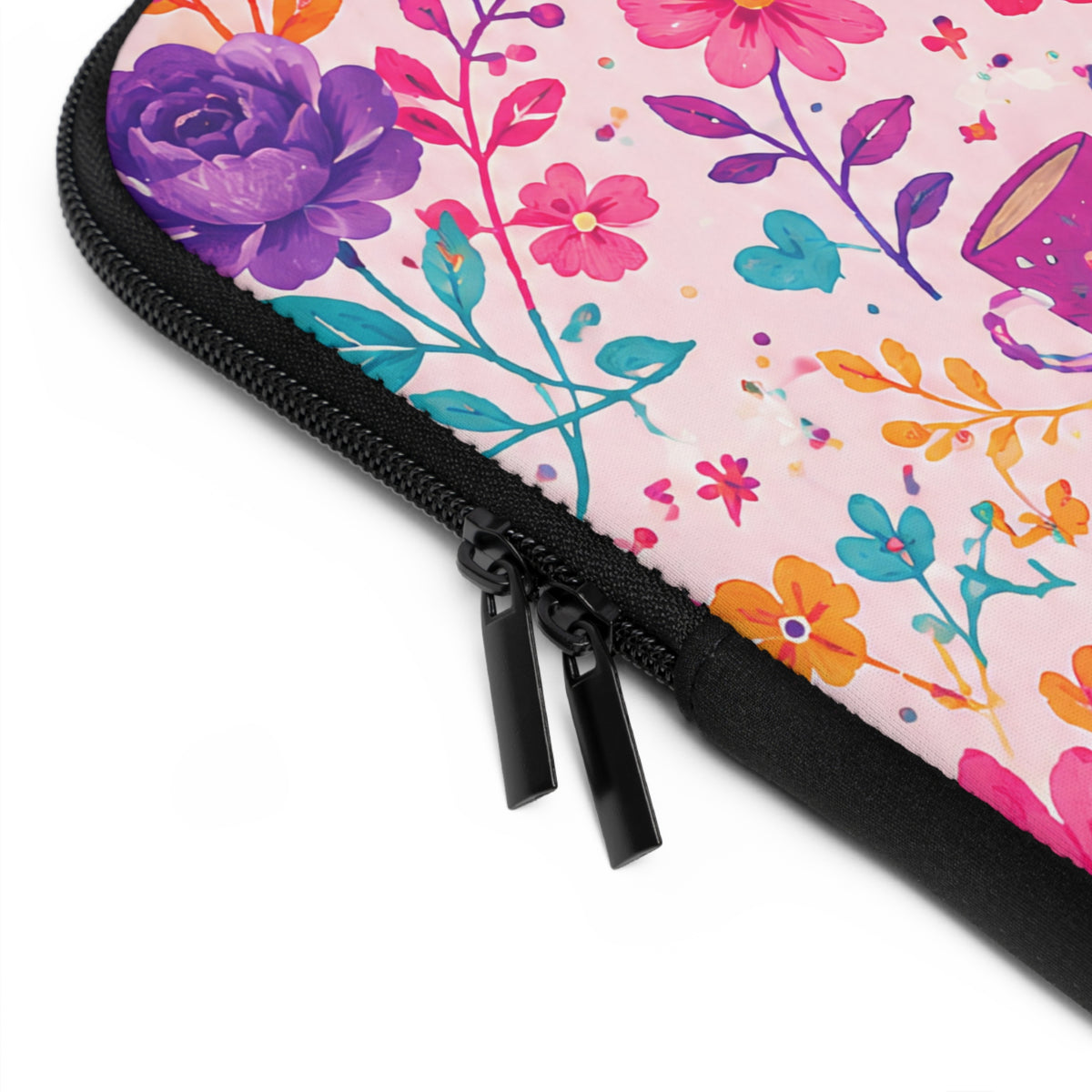 Enchanted Book Floral Bookish Laptop Sleeve — Books & Blossoms Protective Case