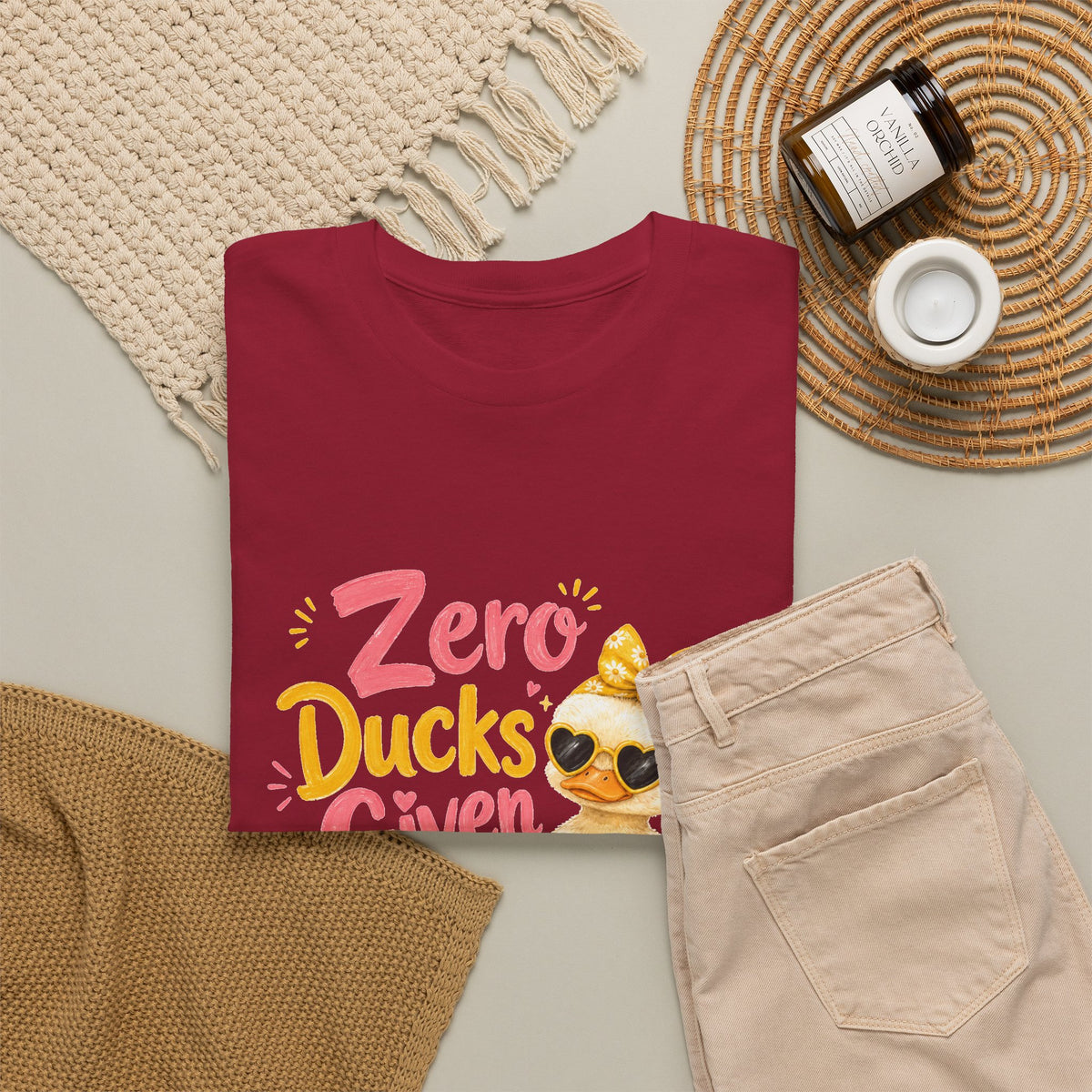 Zero Ducks Given T-Shirt | Cute Duck, Sunflowers, Funny Phrase