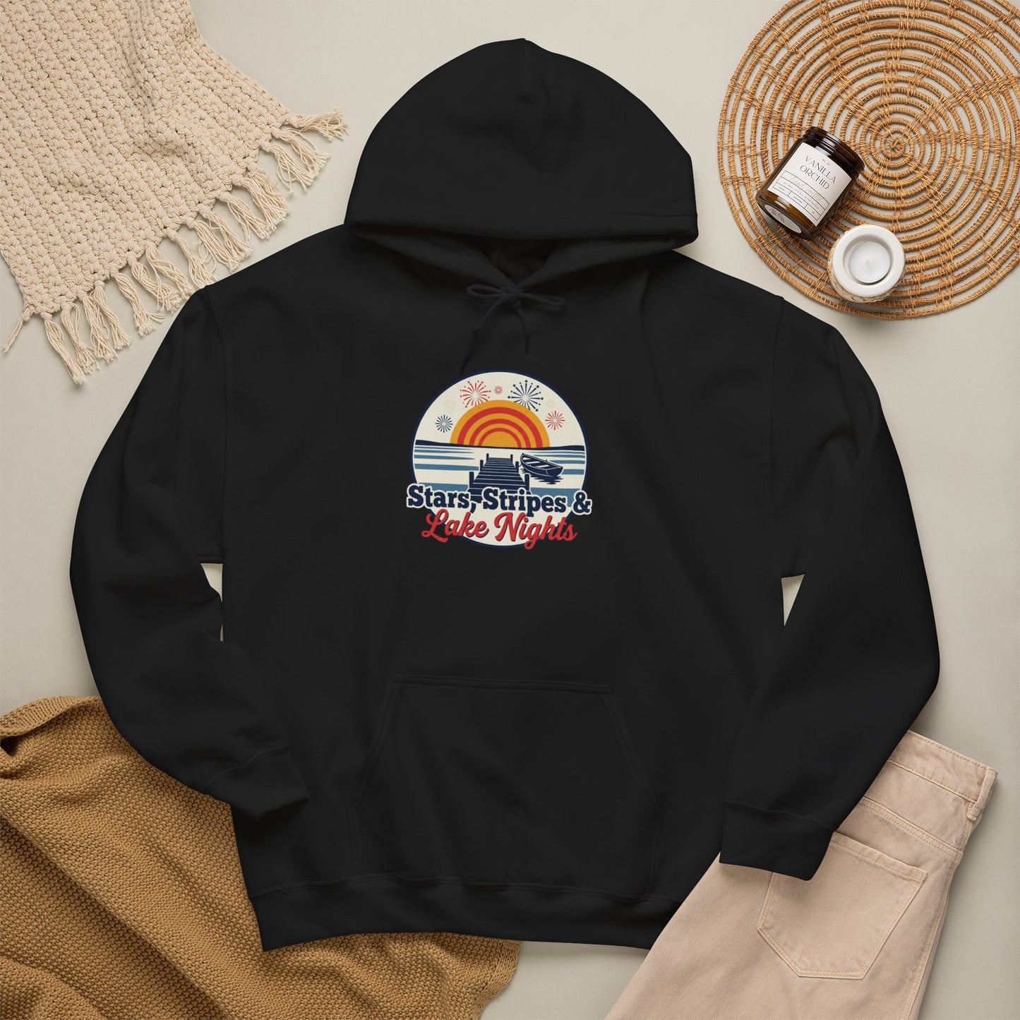 Stars, Stripes, & Lake Nights Heavy Blend™ Hooded Sweatshirt