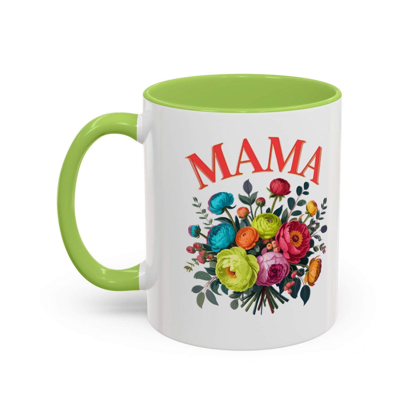 Mama Floral Coffee Mug – Mother's Day Bouquet Accent Mug (11/15oz)