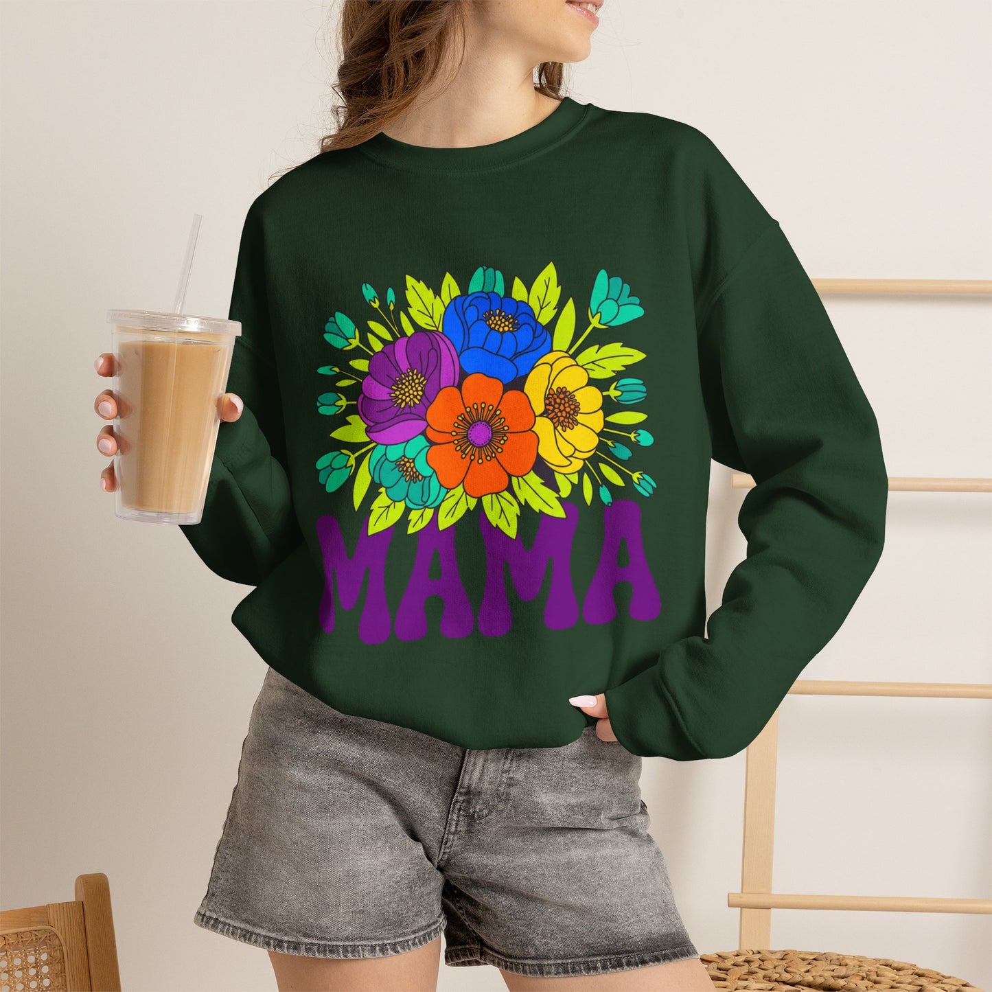 Mama Floral Sweatshirt — Cozy Mother's Day Crewneck