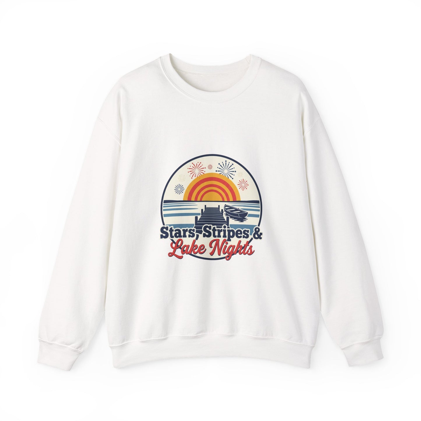 Stars, Stripes, & Lake Nights Unisex Heavy Blend™ Crewneck Sweatshirt