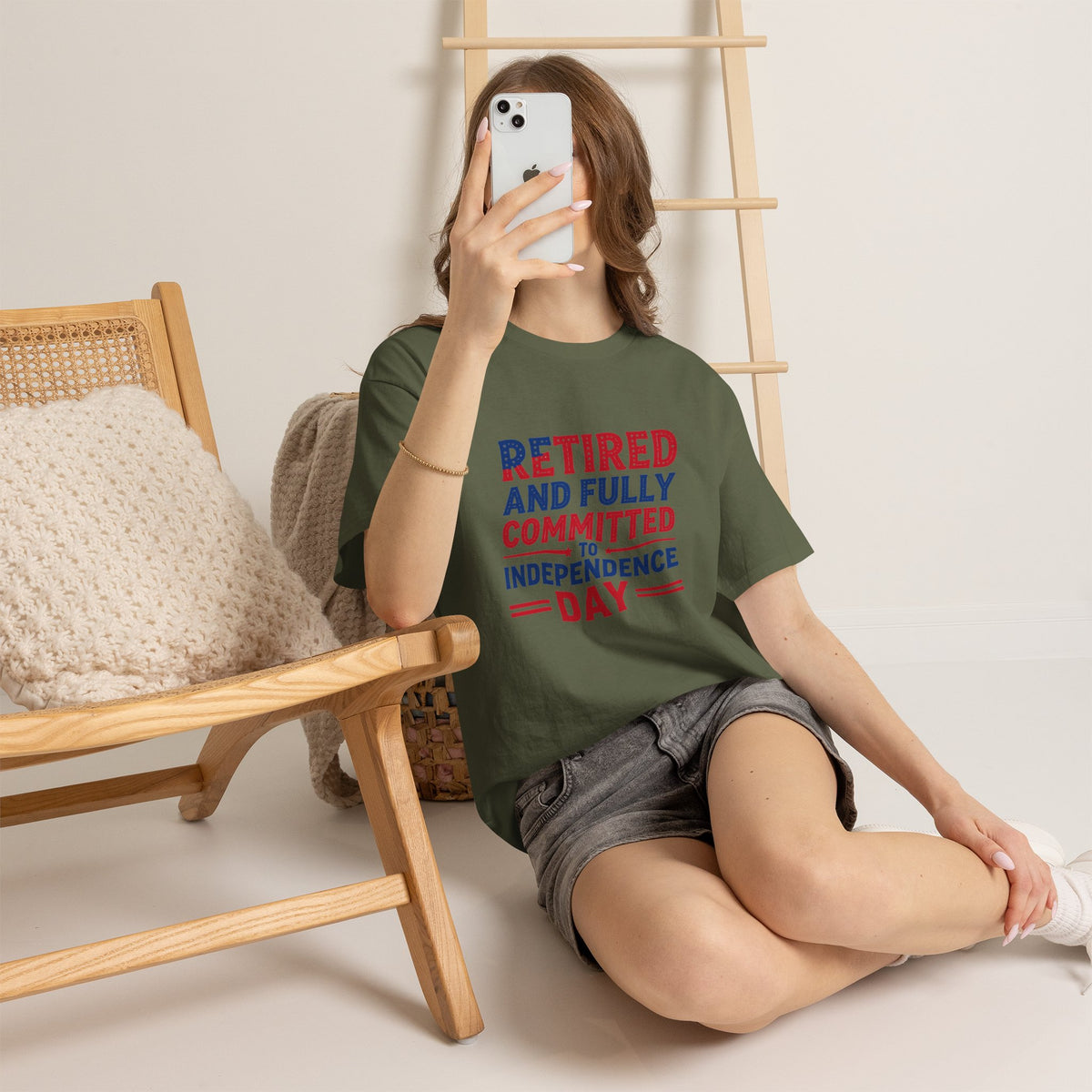 Retired and Fully Committed to Independence Day T-Shirt