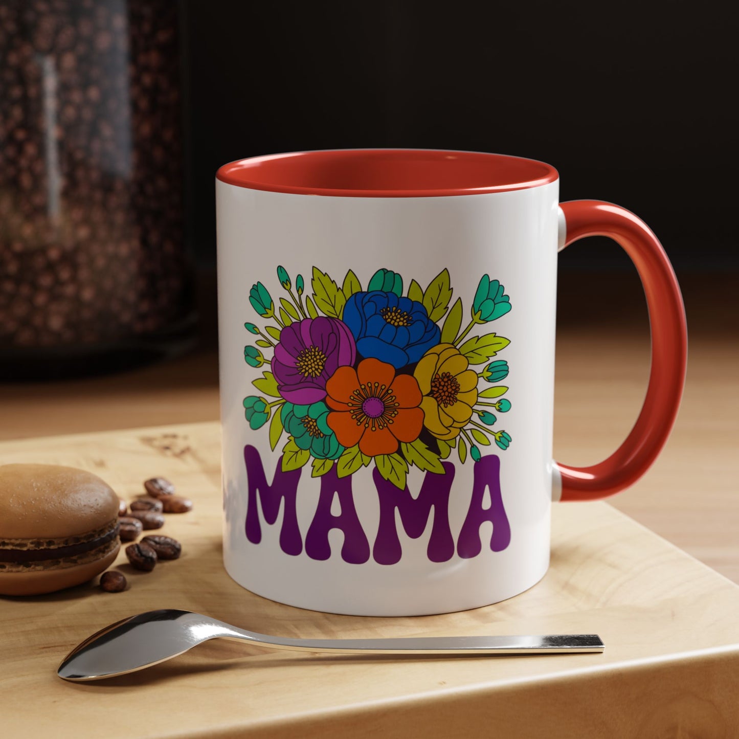 Mama Floral Coffee Mug Accent 11/15oz