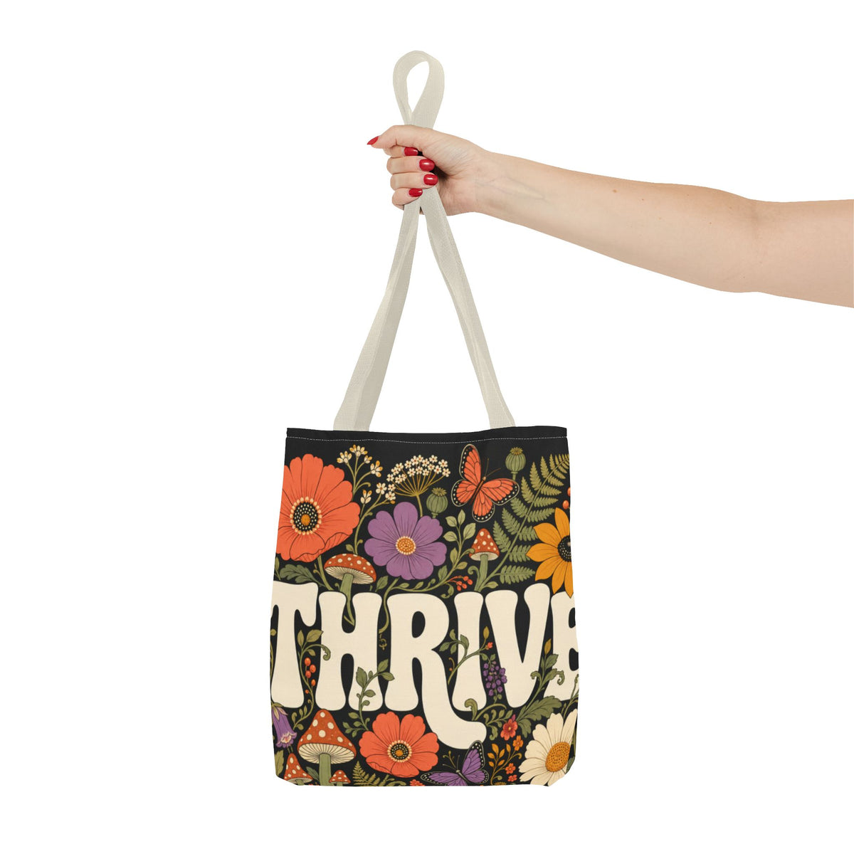 THRIVE Book Club Floral Books Tote Bag — Vintage Garden Print AOP