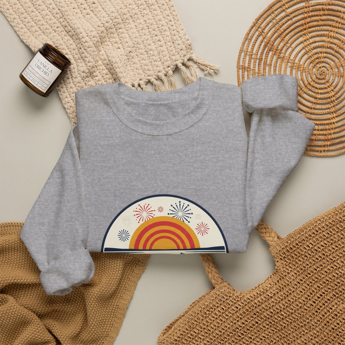 Stars, Stripes, & Lake Nights Unisex Heavy Blend™ Crewneck Sweatshirt