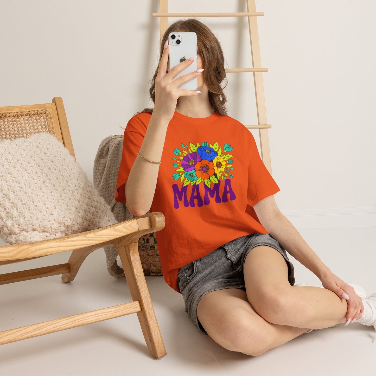 Mama Floral T-Shirt Feminine Floral Mother Tee for Mom Gifts