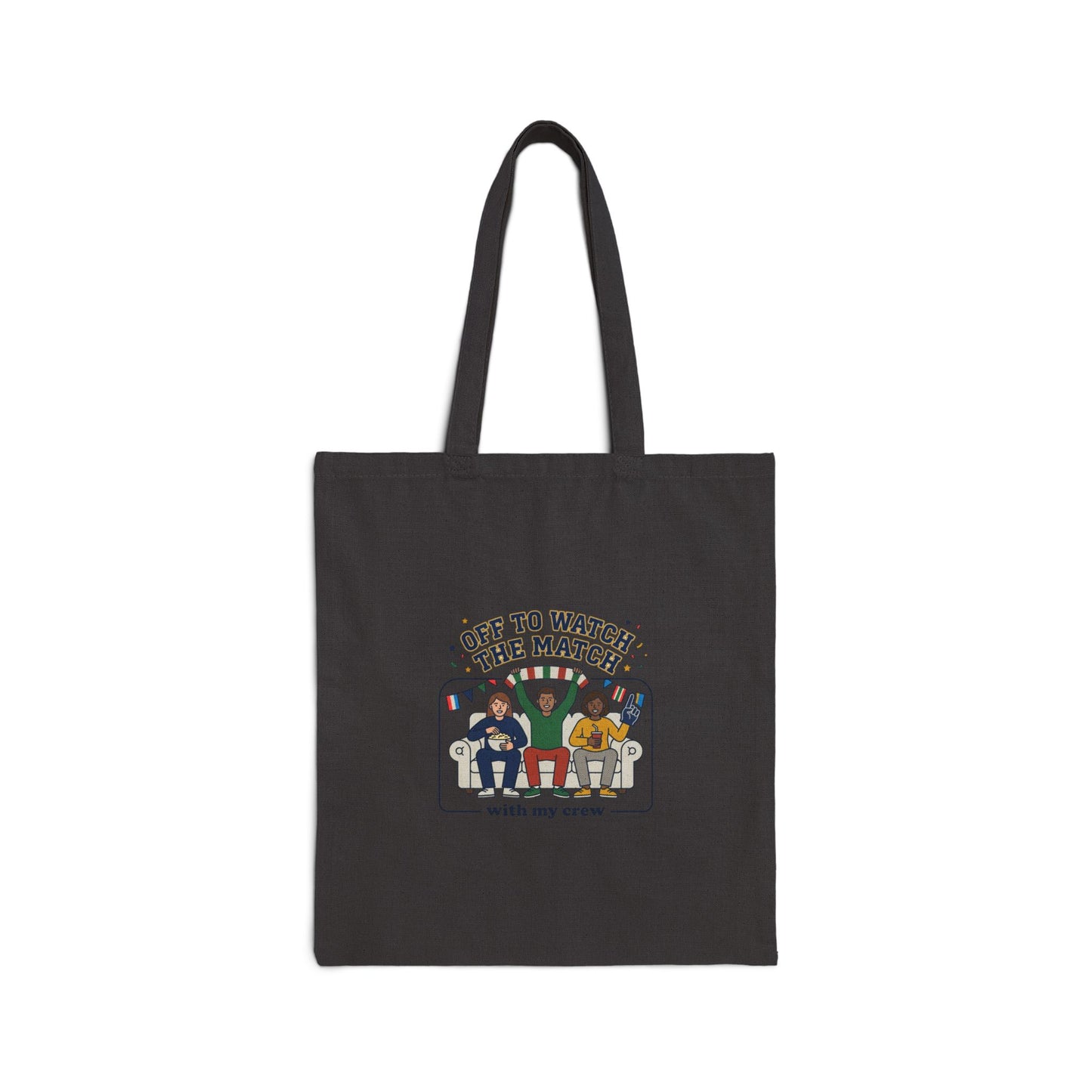 Off to Watch the Match Tote Bag | soccer watch party, country colors