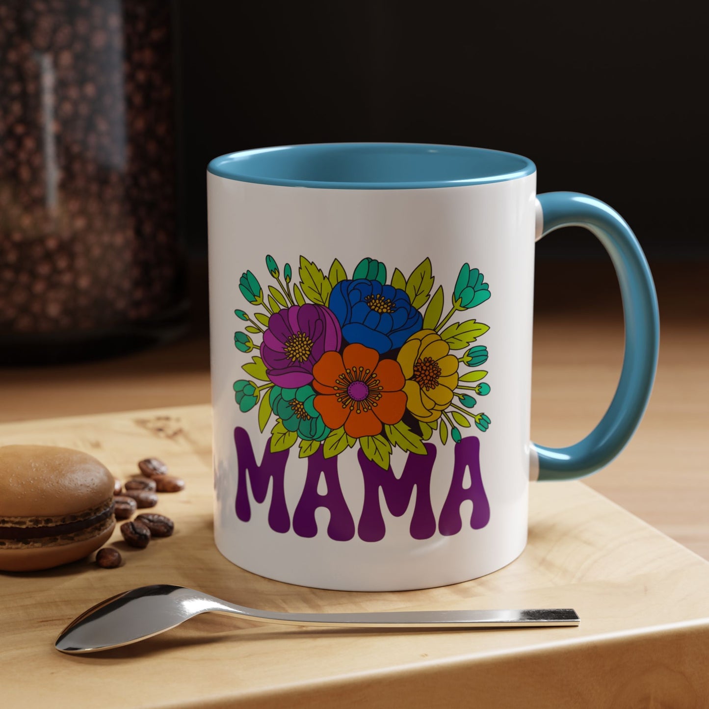 Mama Floral Coffee Mug Accent 11/15oz