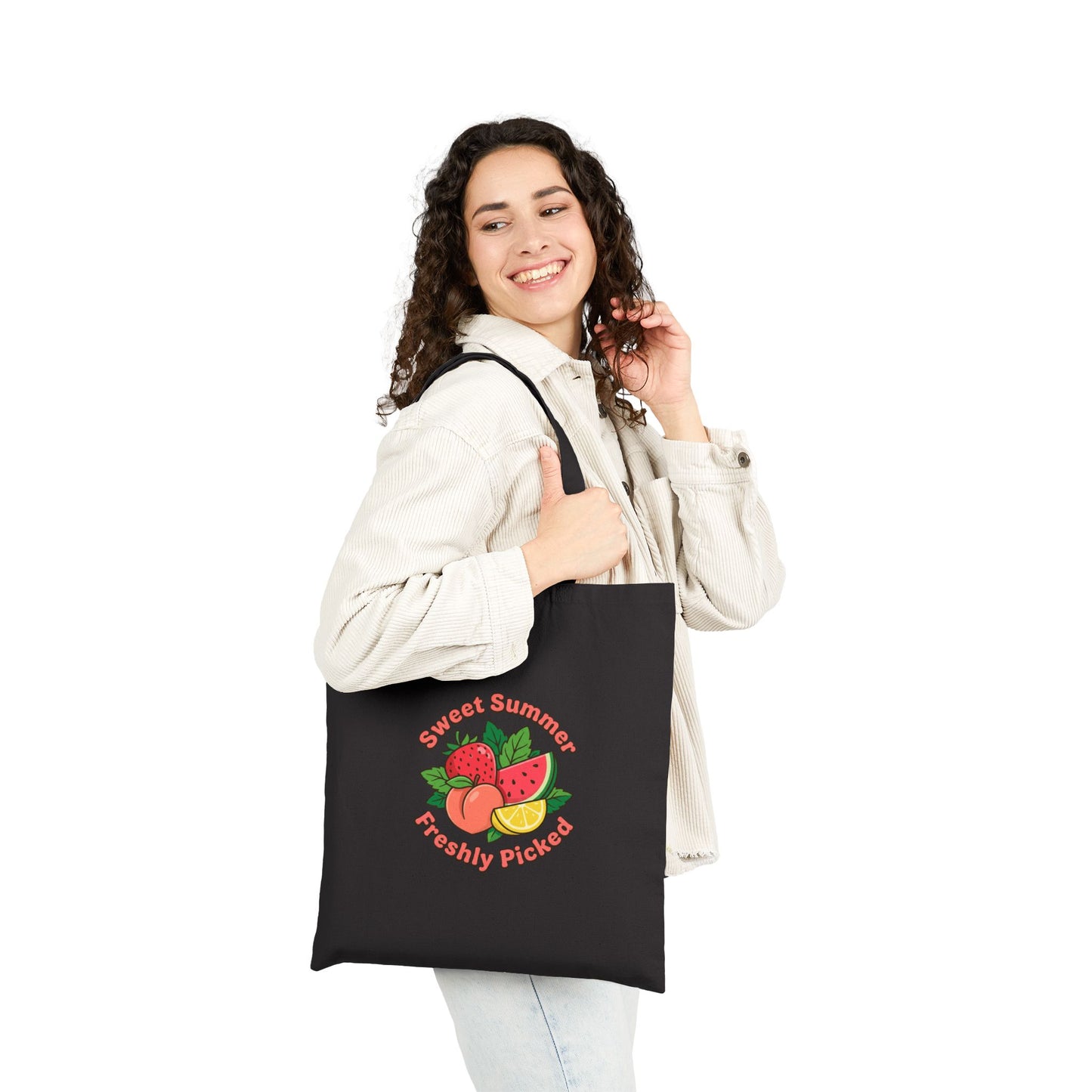 Sweet Summer Freshly Picked Cotton Canvas Tote Bag