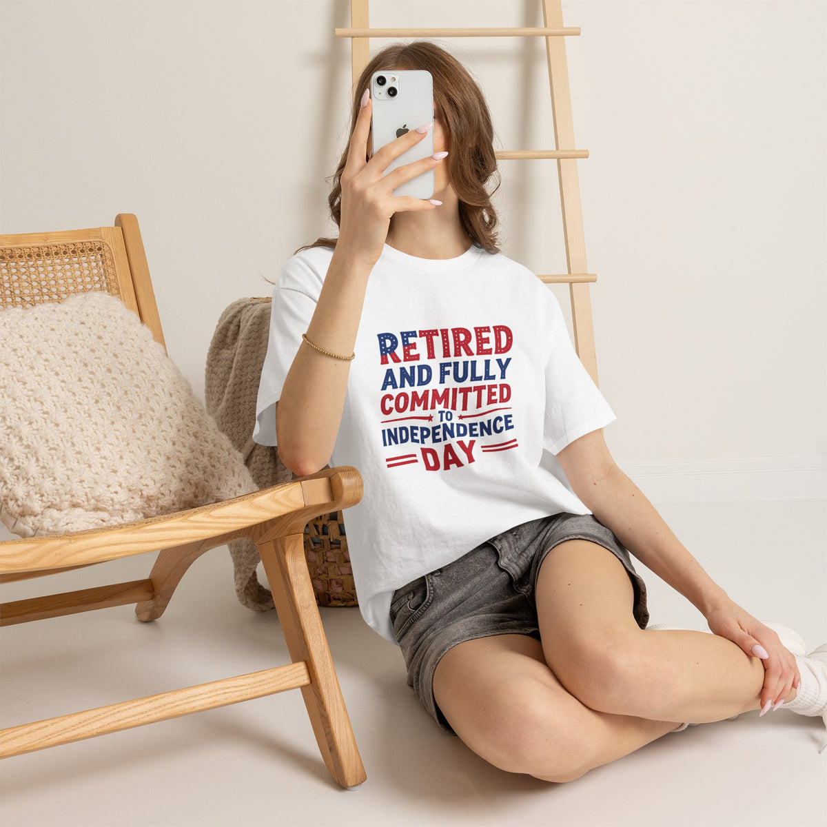 Retired and Fully Committed to Independence Day T-Shirt