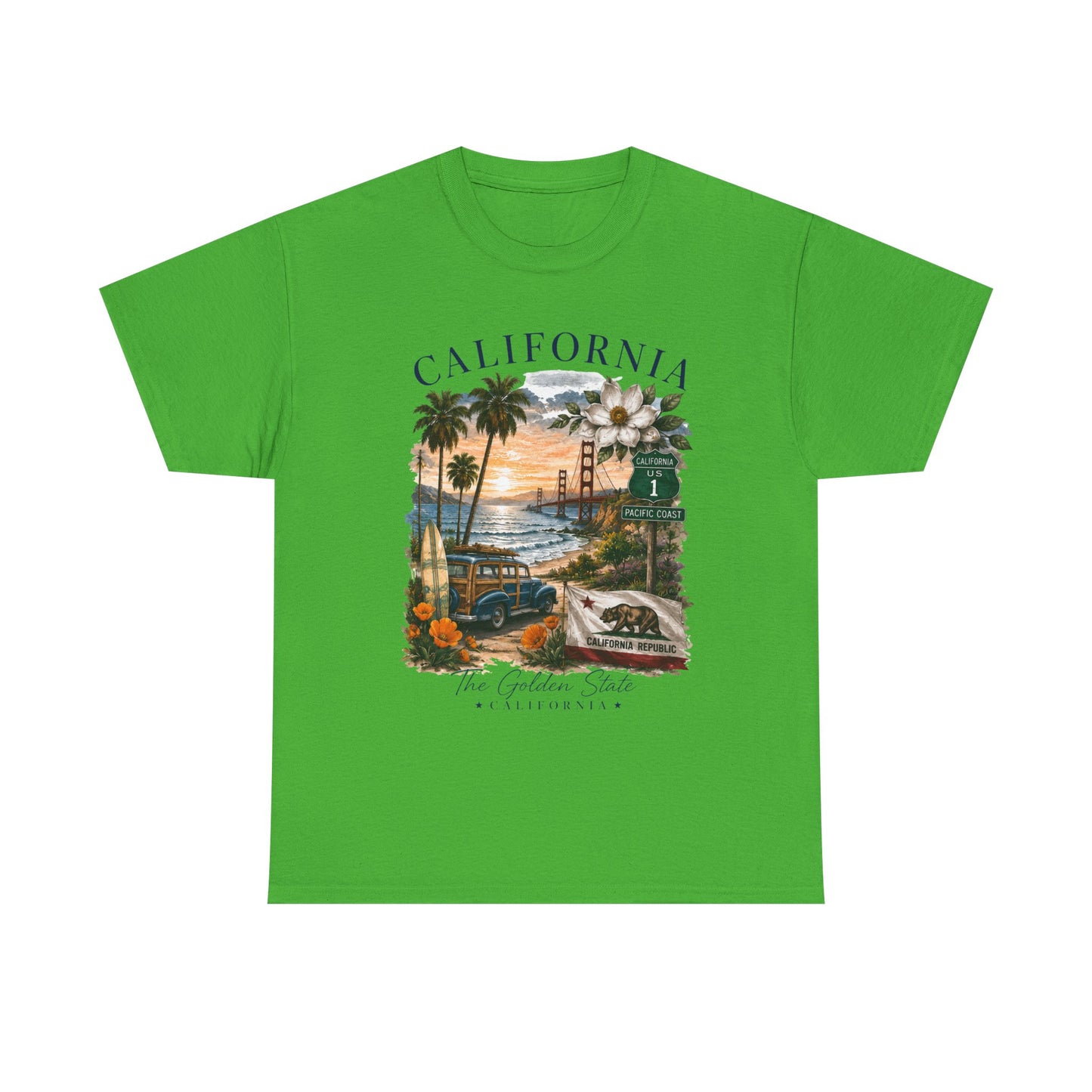 California Vintage Surf T-Shirt — Coastal Sunset Beach Tee