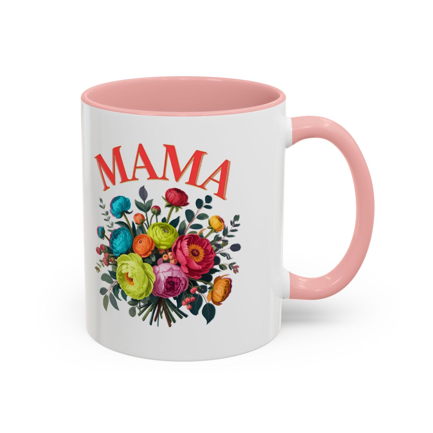 Mama Floral Coffee Mug – Mother's Day Bouquet Accent Mug (11/15oz)