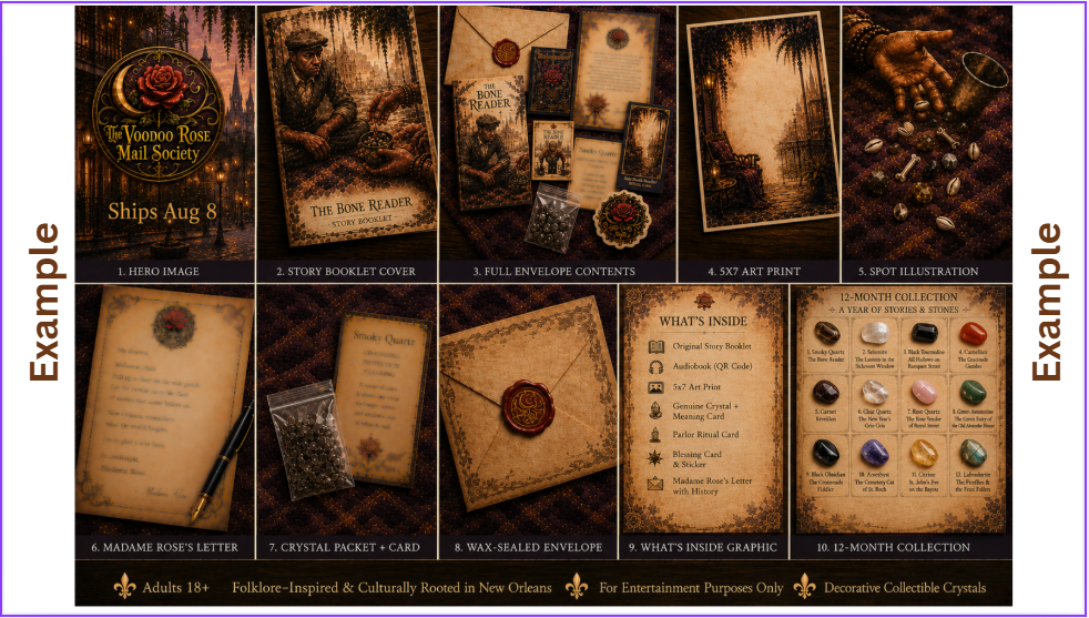 The Voodoo Rose Mail Society Monthly Mail Club — Premiere Edition (18+)