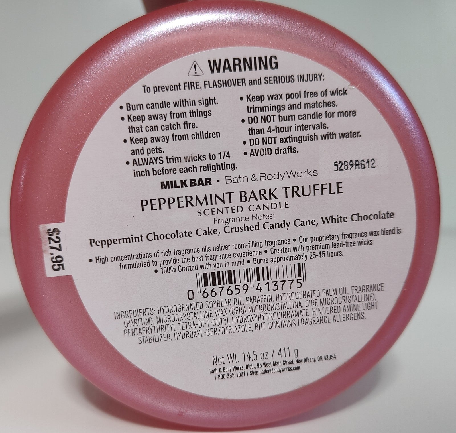 Peppermint Bark Truffle 3-Wick Candle - view 3