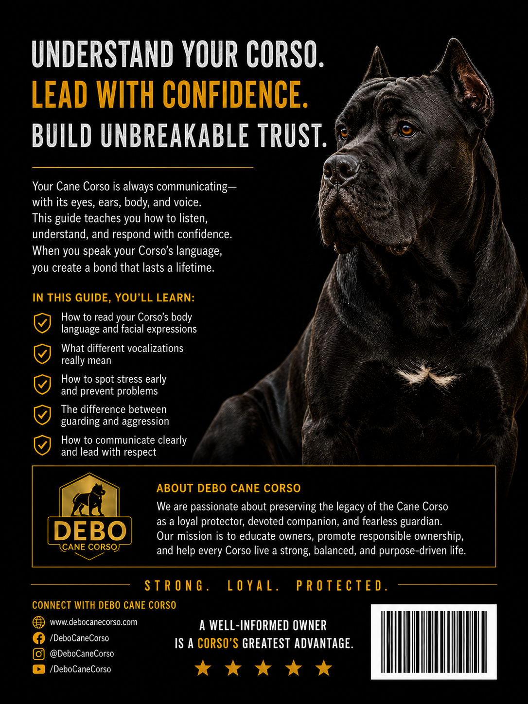 The Cane Corso Communicator — Body Language & Behavior Guide | Instant Digital Download PDF